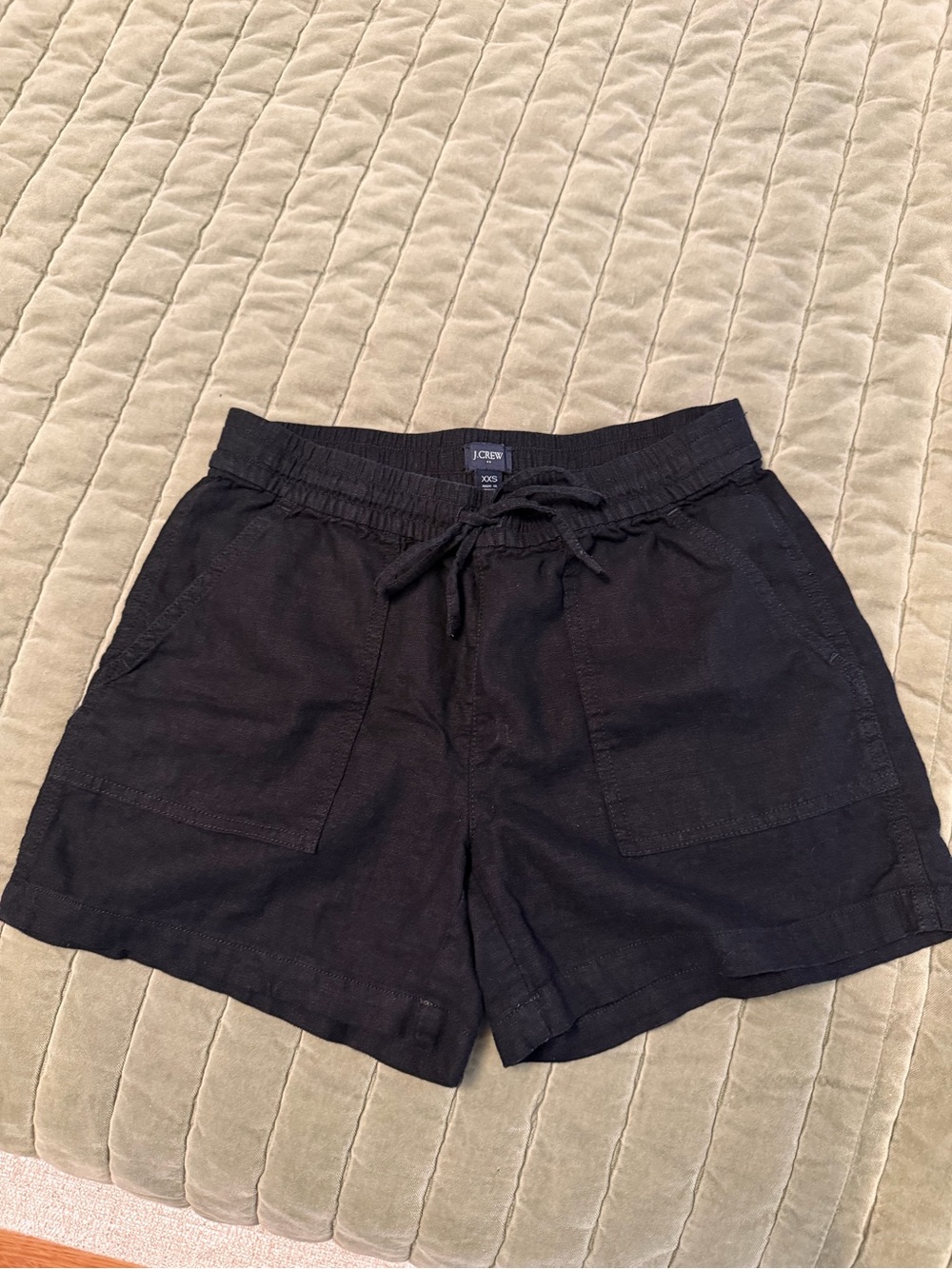 J. Crew Black Linen-Blend Women's Shorts